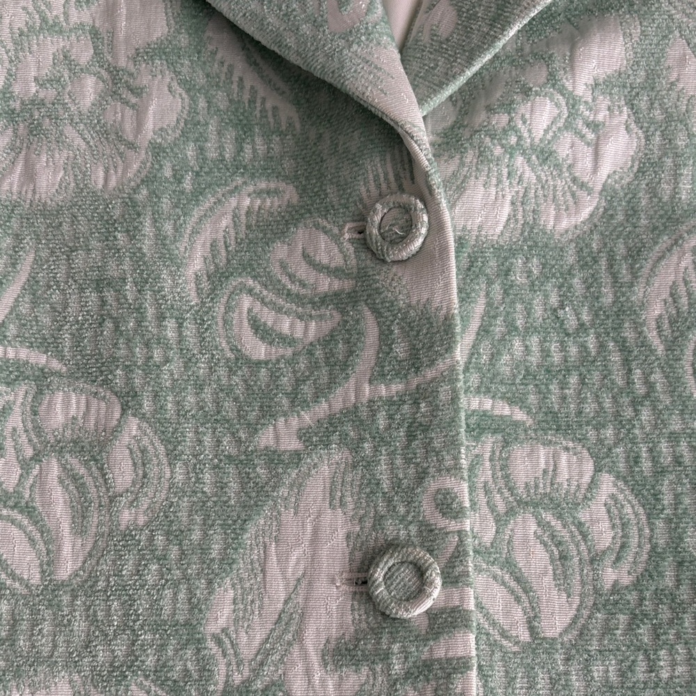 Alfred Dunner Mint Green and White Floral Blazer Size 8 in good condition - Picture 4 of 8